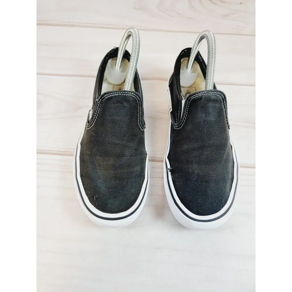 Vans 751505 Classic Slip-on Black True White Womens sz 8.5 Shoes Mens 7 Shoes